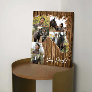 Personalized Horse Head Photo Collage Canvas Gifts For Horse Lover
