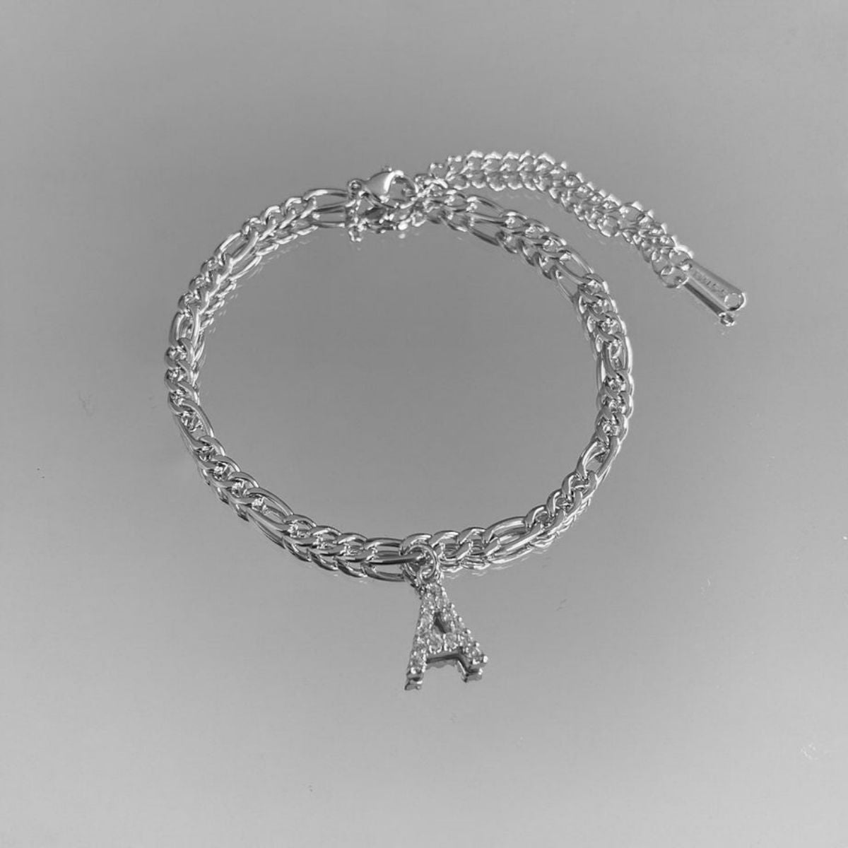Curb link Initial Anklet