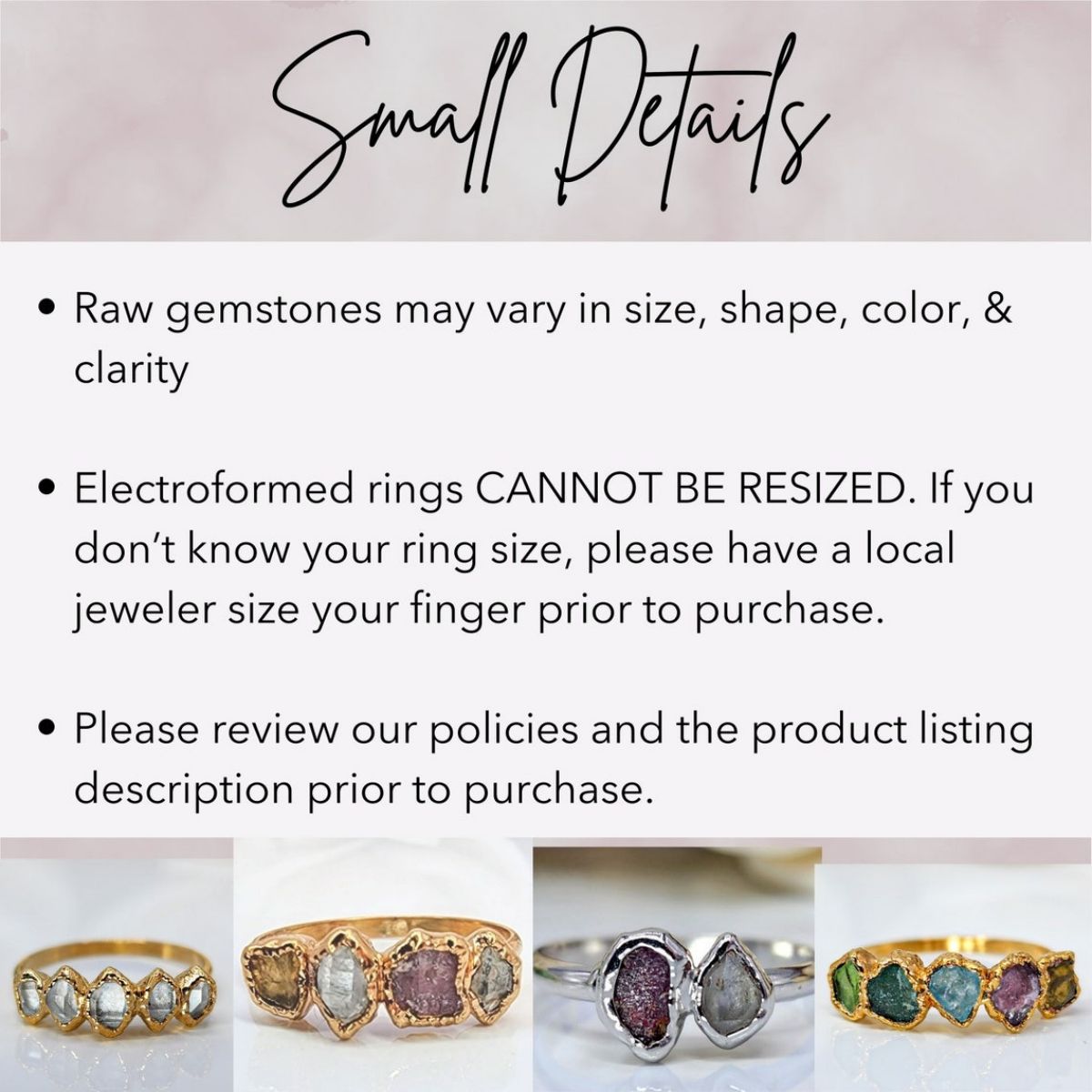 Personalized Grandma Mom Family Vintage Style Raw Birthstone Ring