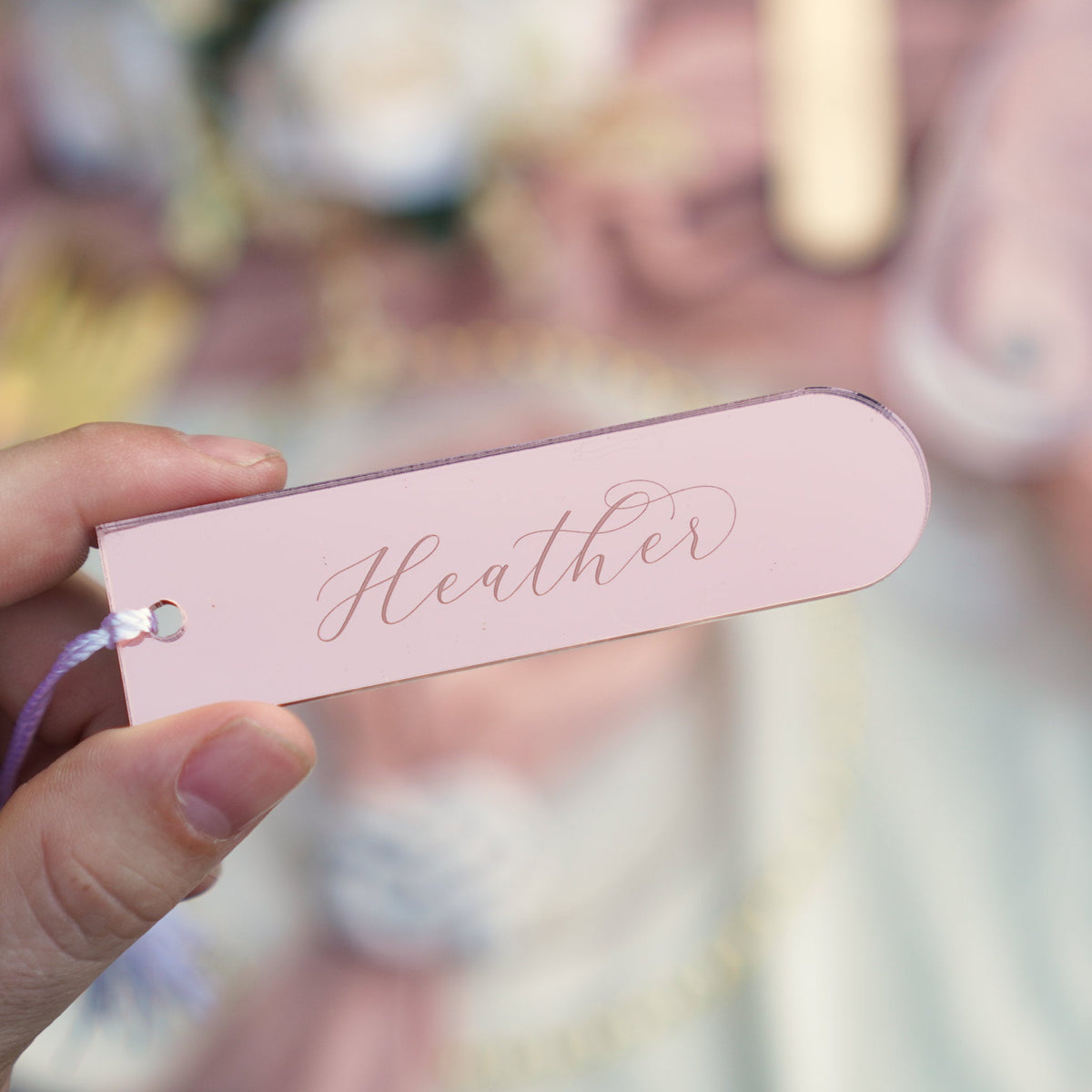 Personalized Decorations Acrylic Bookmark Keyring Wedding Table Decor