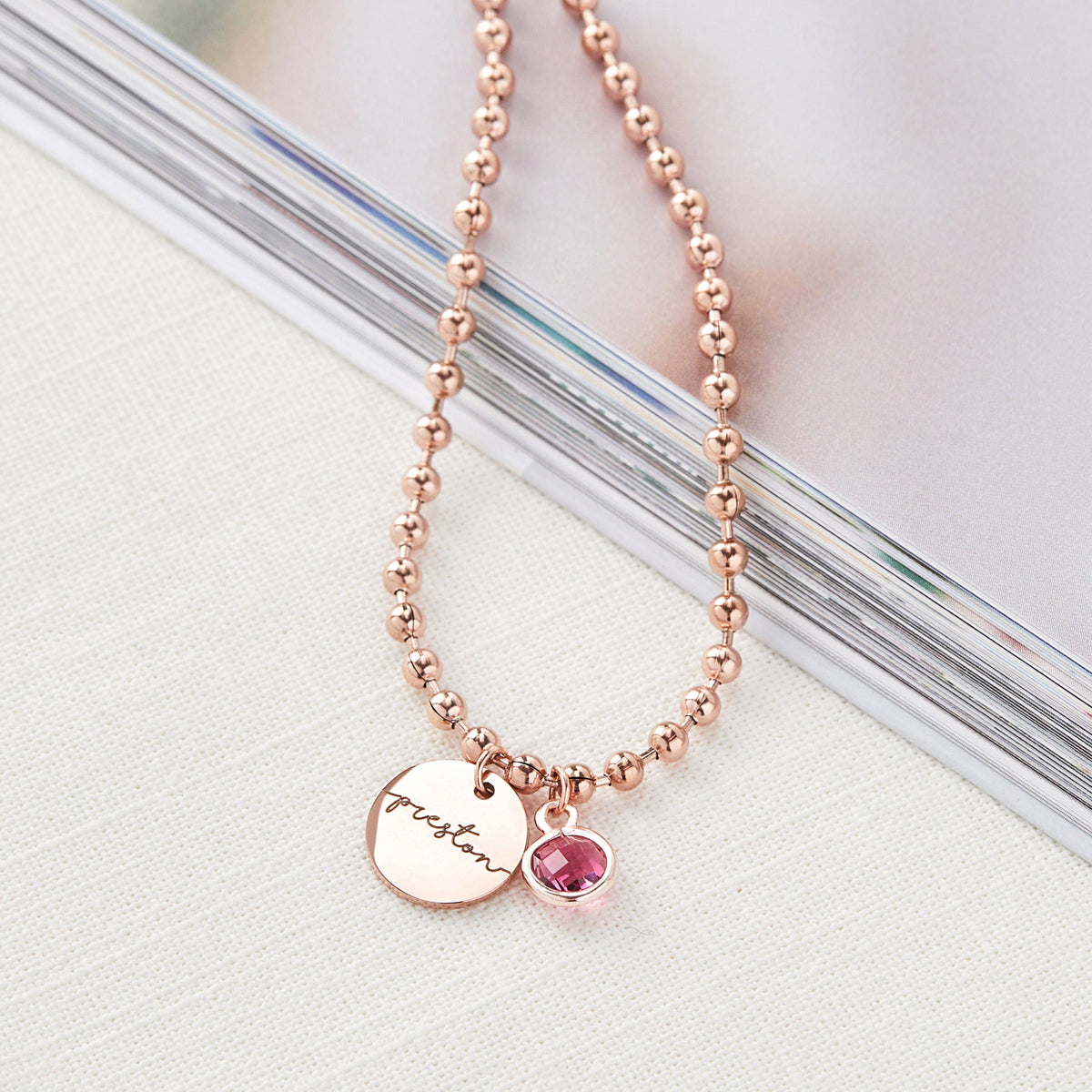 Personalized Baby/Kids Birthstone Necklace