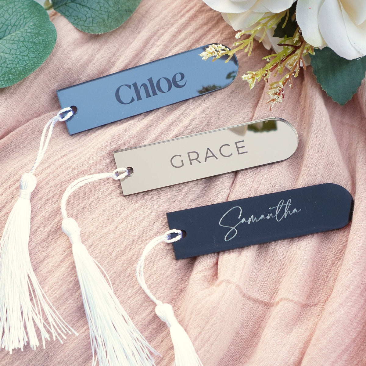 Personalized Decorations Acrylic Bookmark Keyring Wedding Table Decor