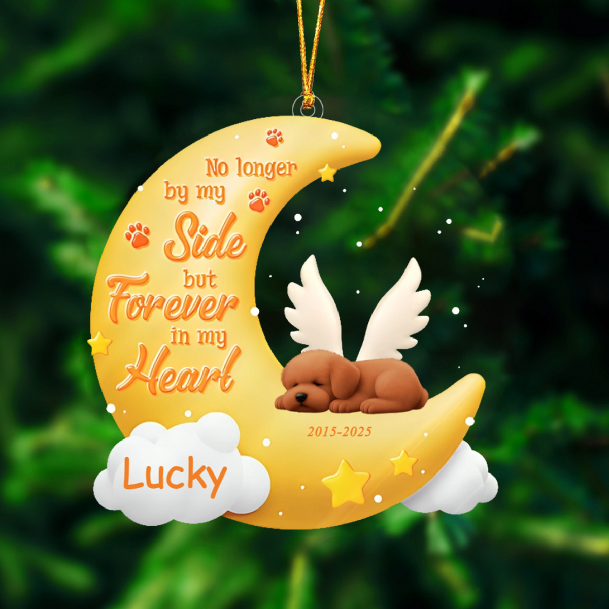 No Longer By My Side But Forever In My Heart - Personalized Acrylic Ornament
