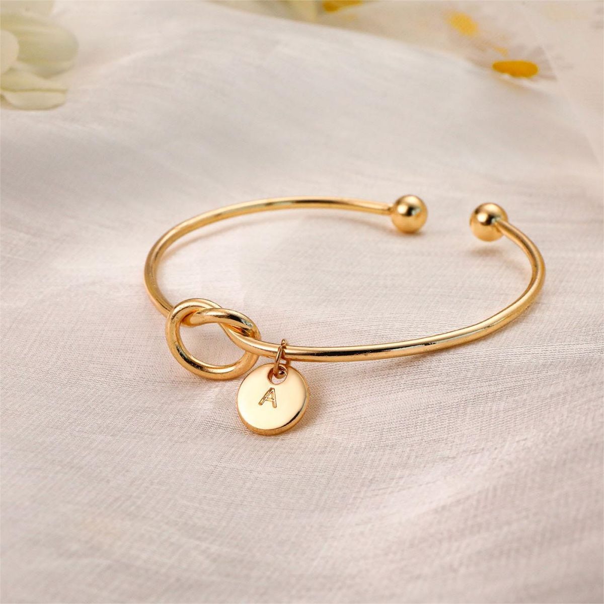 Personalized Custom Letter Tie the Knot Bracelet