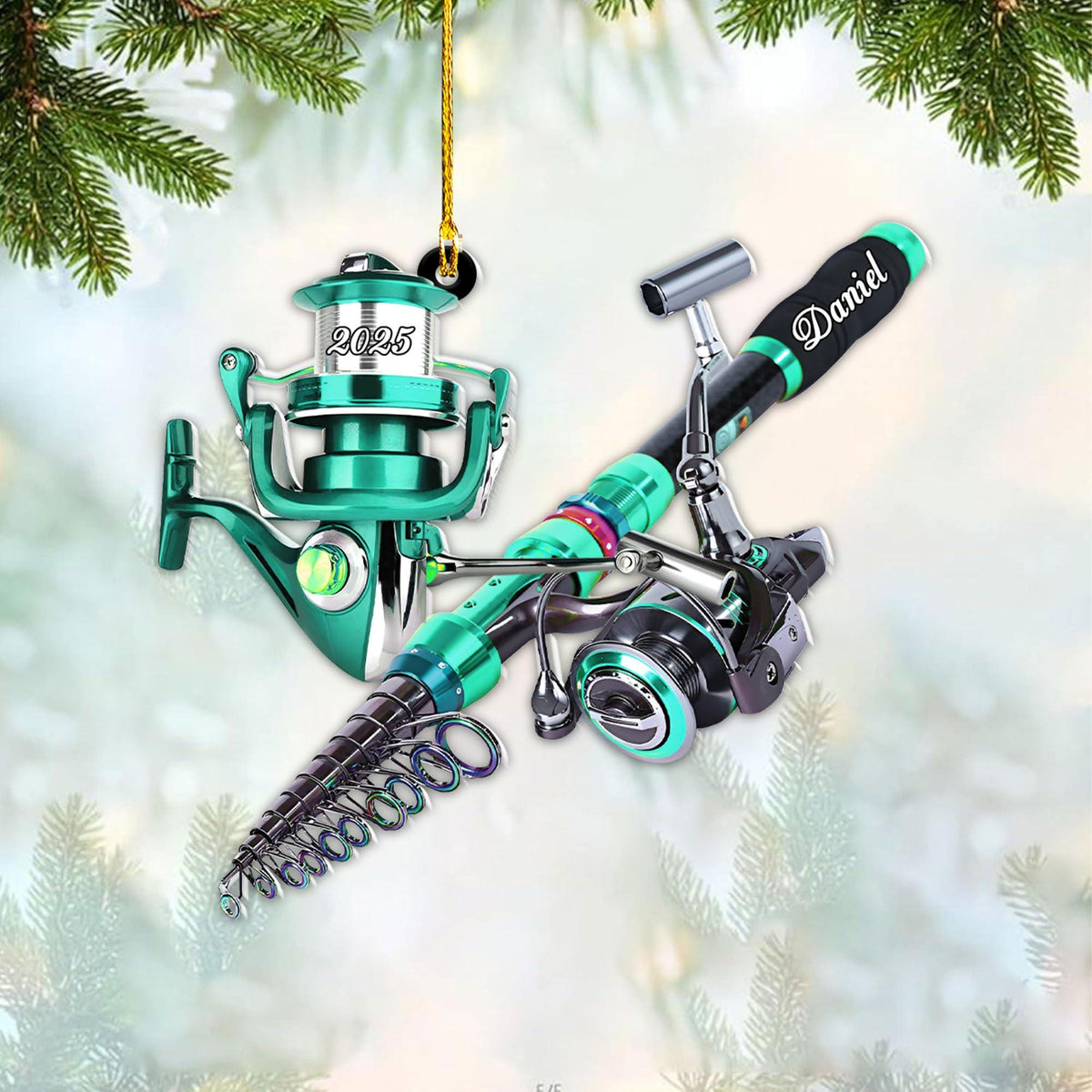 Custom Fishing - Personalized Acrylic Ornament For Fishing Man