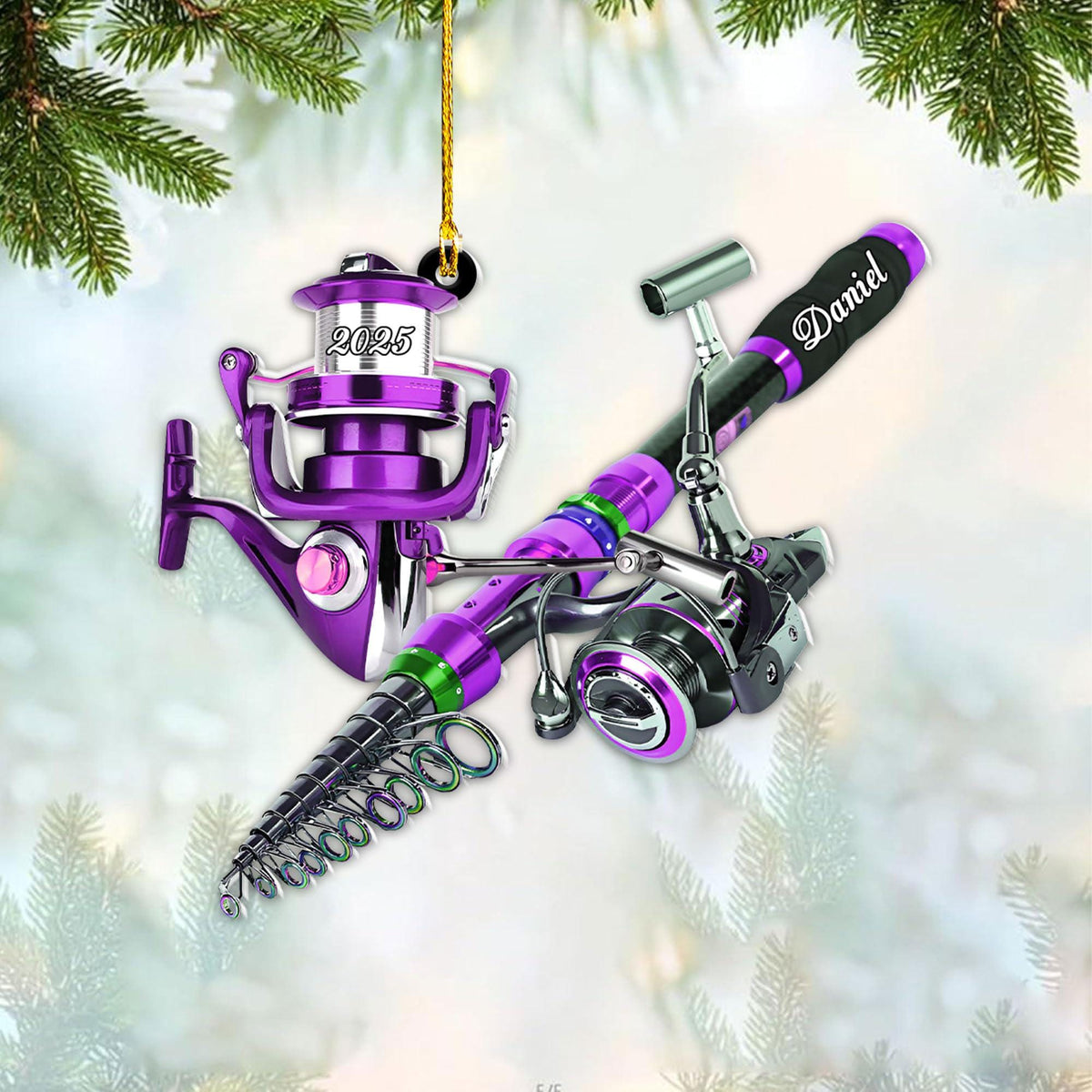 Custom Fishing - Personalized Acrylic Ornament For Fishing Man