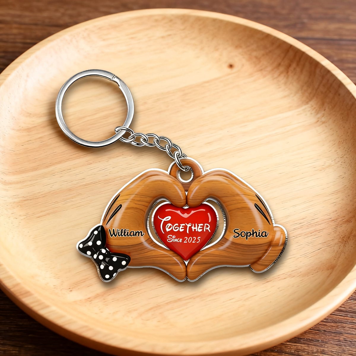 Together Forever - Couple Keychain Personalized Gift for Couples