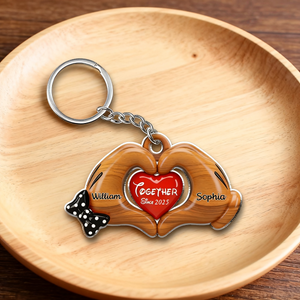 Together Forever - Couple Keychain Personalized Gift for Couples