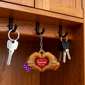 Together Forever - Couple Keychain Personalized Gift for Couples