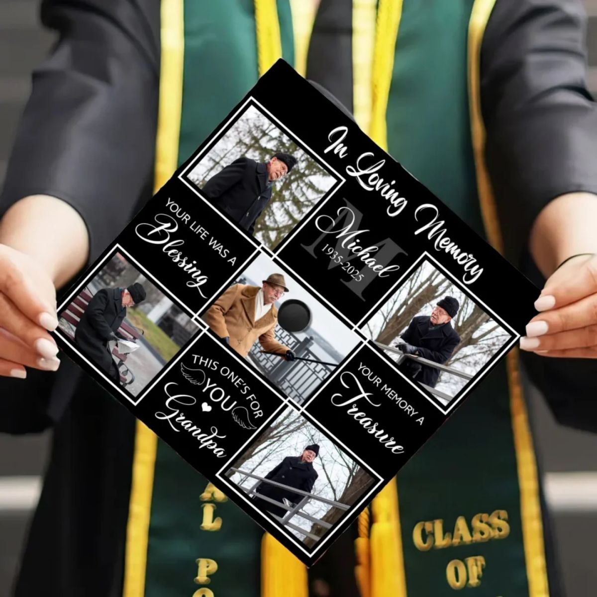 Loved Beyond Words Missed Beyond Measure - Personalized Graduation Cap Topper