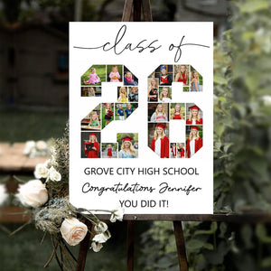 Class Of 2026 Personalized Graduation Welcome Sign - Custom Photo Welcome Sign - Graduation Gifts