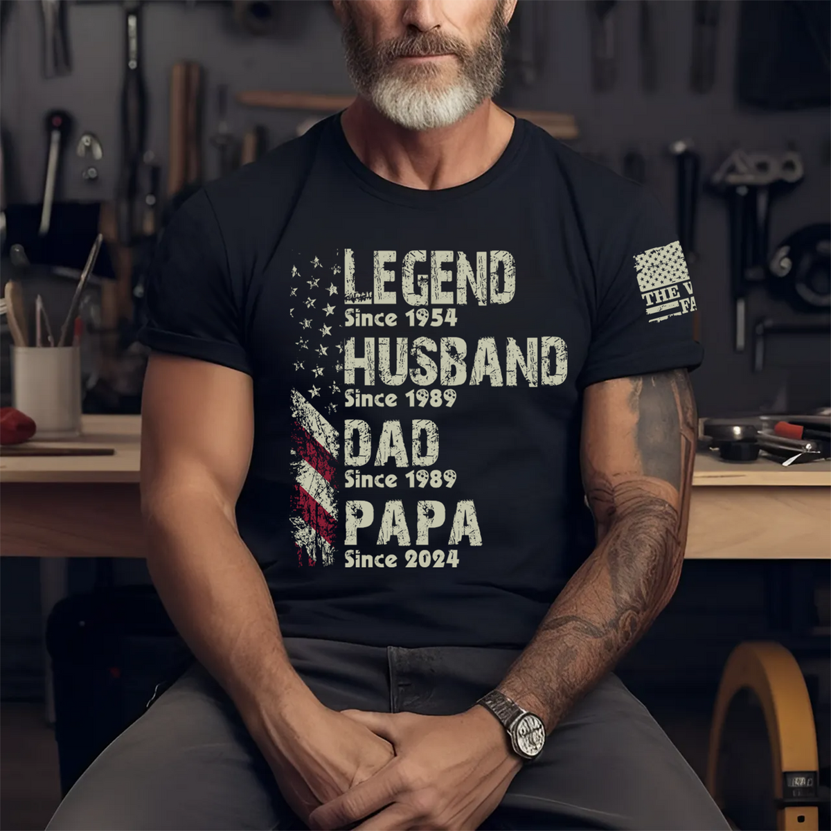 Personalized Legend Husband Dad Papa Since Father's Day T Shirt