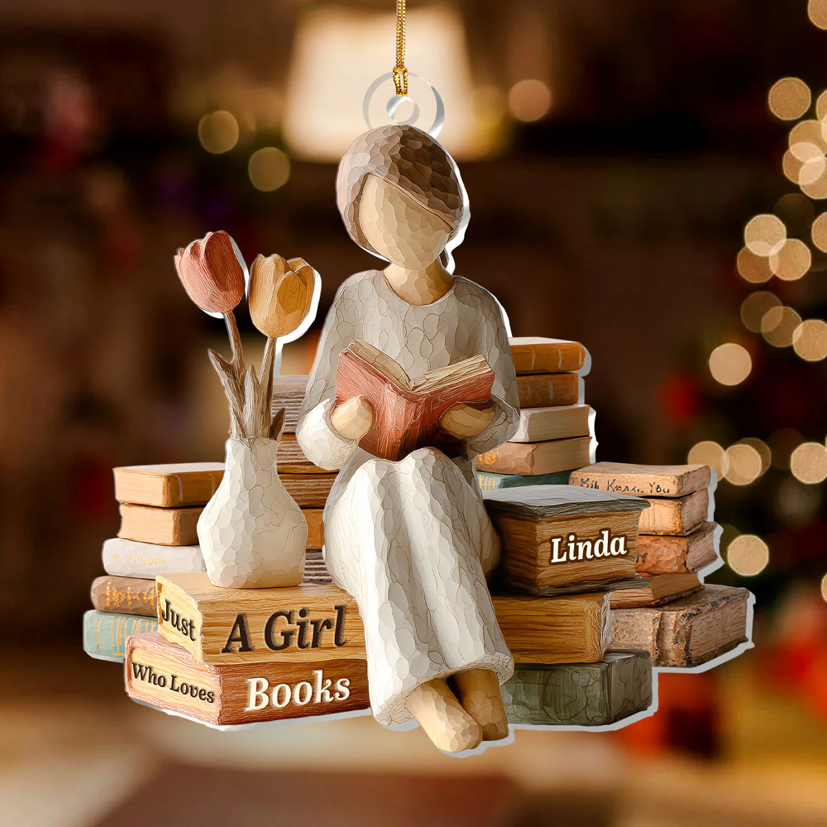 Just A Boy Girl Who Loves Books - Personalized 1-Layer Acrylic Ornament