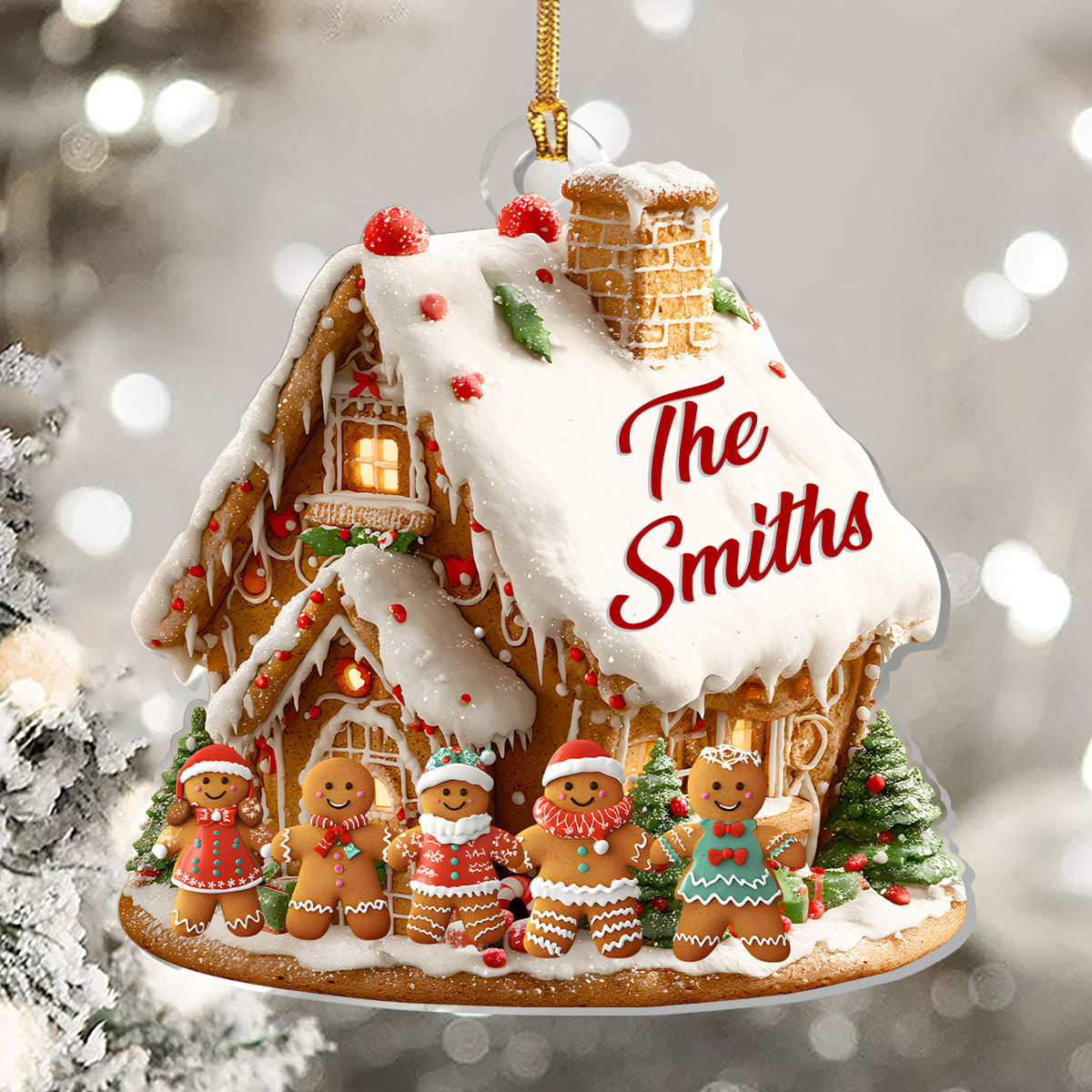 Personalized Cookie House Christmas Ornament