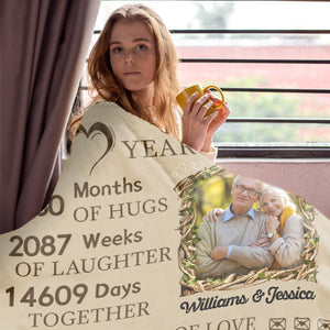 Anniversary Blanket Gifts - Custom Blanket Gift For Couple - Personalized Gifts For Couples