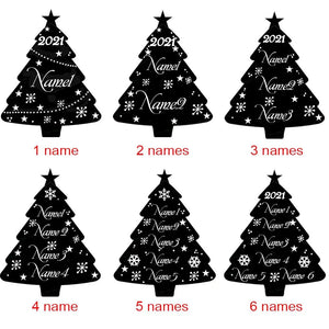 Personalized Christmas Tree Night Light-Cute Gift for Family