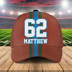 Personalized Football Caps Custom Name and Number Player All Over Print Cap