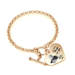 Personalized Cardinal Heart Bracelet - I'm Always With You - Memorial Gift