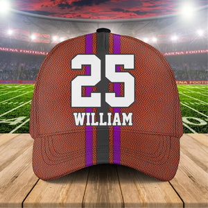 Personalized Football Caps Custom Name and Number Player All Over Print Cap