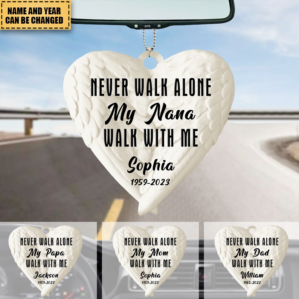 Never Walk Alone Walk With Me-Personalized Wing Ornament