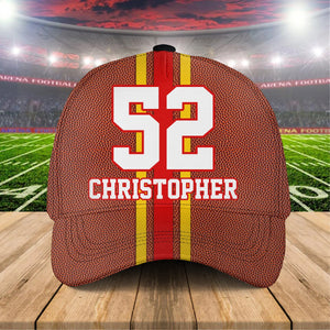 Personalized Football Caps Custom Name and Number Player All Over Print Cap