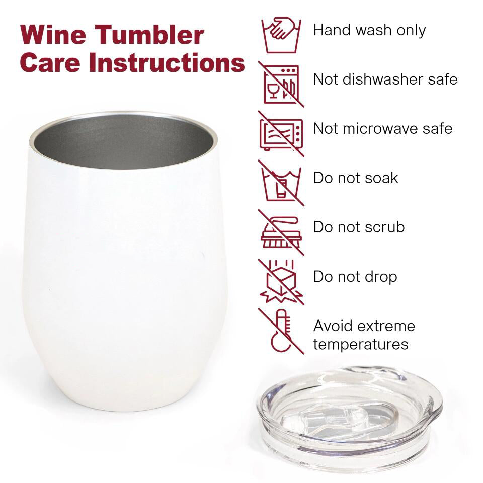 Personalized Wine Tumbler, Blessed To Be Called Grandma Gift For Mom & Grandma