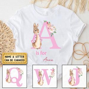 Personalized Easter Alphabet Name 100% Pure Cotton T-Shirt