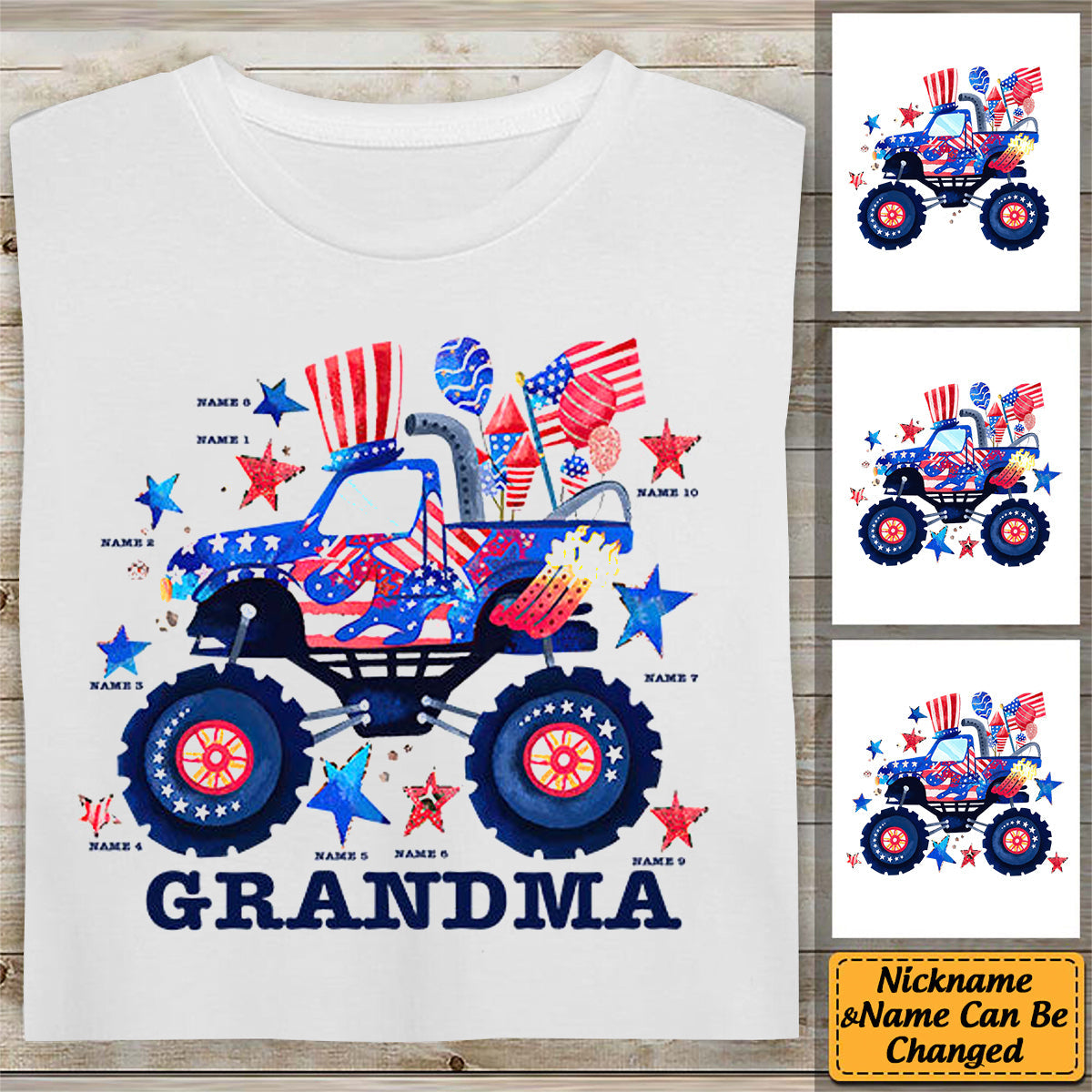 Personalized Grandma Independence Day T-shirt