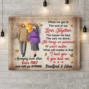 Personalized Annoying Each Other And Still Go Strong Couple Canvas Prints