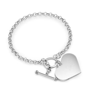 Personalized Engraved Heart Bracelet I'm Always With You - Memorial Gift For Family, Friend