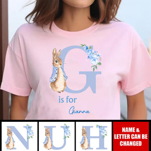 Personalized Easter Alphabet Name 100% Pure Cotton T-Shirt