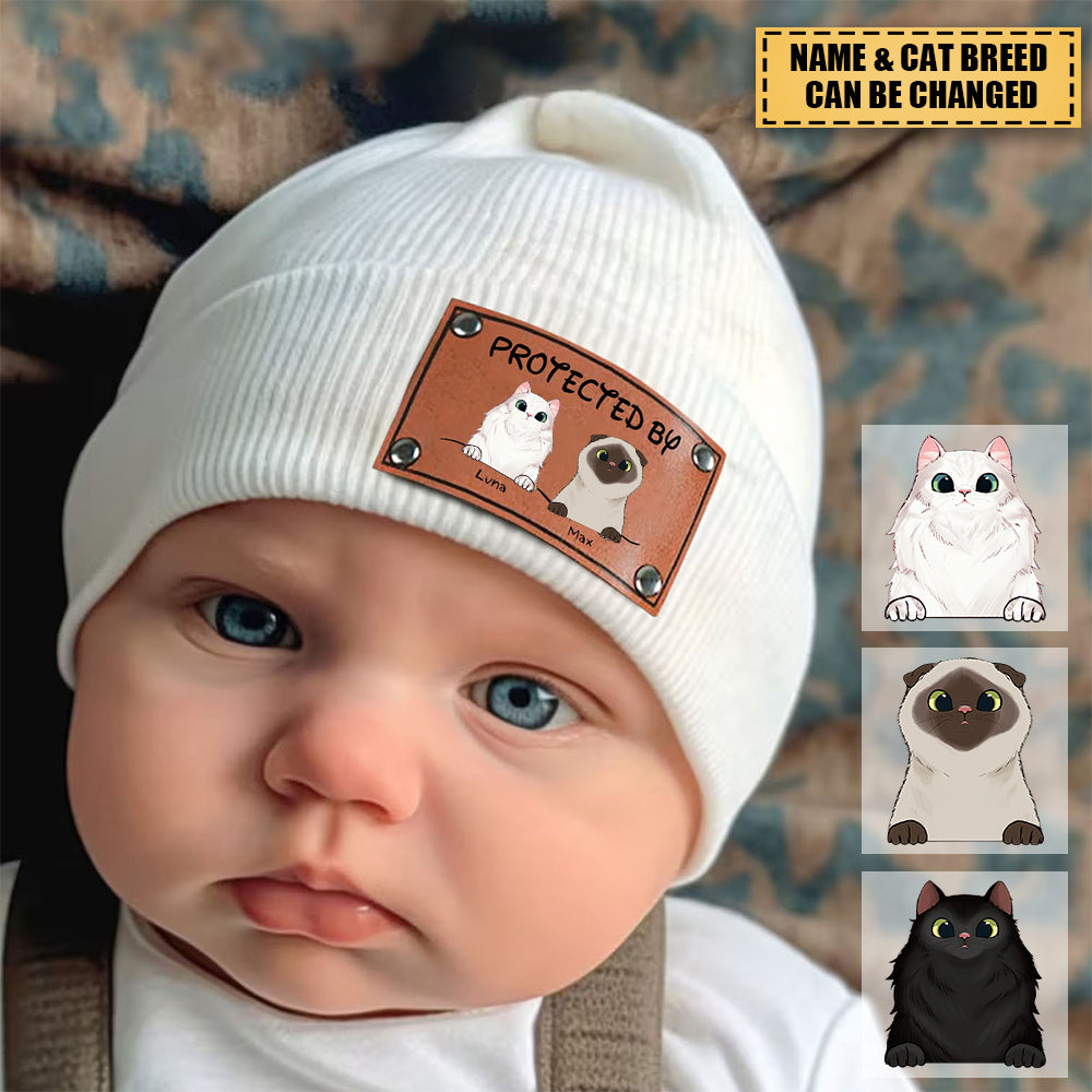 Personalized Custom Baby Cat Beanie - Protected By