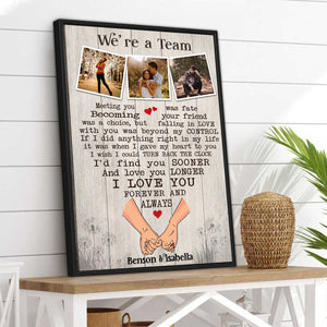 Personalized Poster/Canvas-We're A Team- Valentine, Loving Personalized Gift For Couple