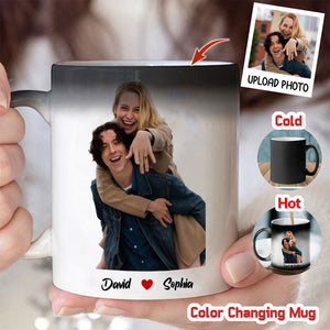 I Love You Custom Couple Photo Personalized Color Changing Mug-Valentine's Gifts