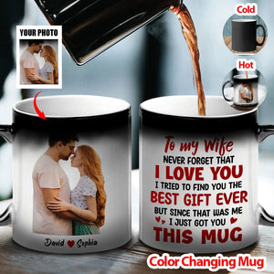 I Love You Custom Couple Photo Personalized Color Changing Mug-Valentine's Gifts