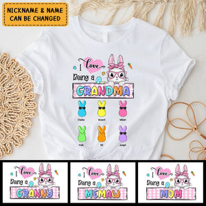 I Love Being A Grandma Easter Rabbit  Personalized Pure Cotton T-shirt