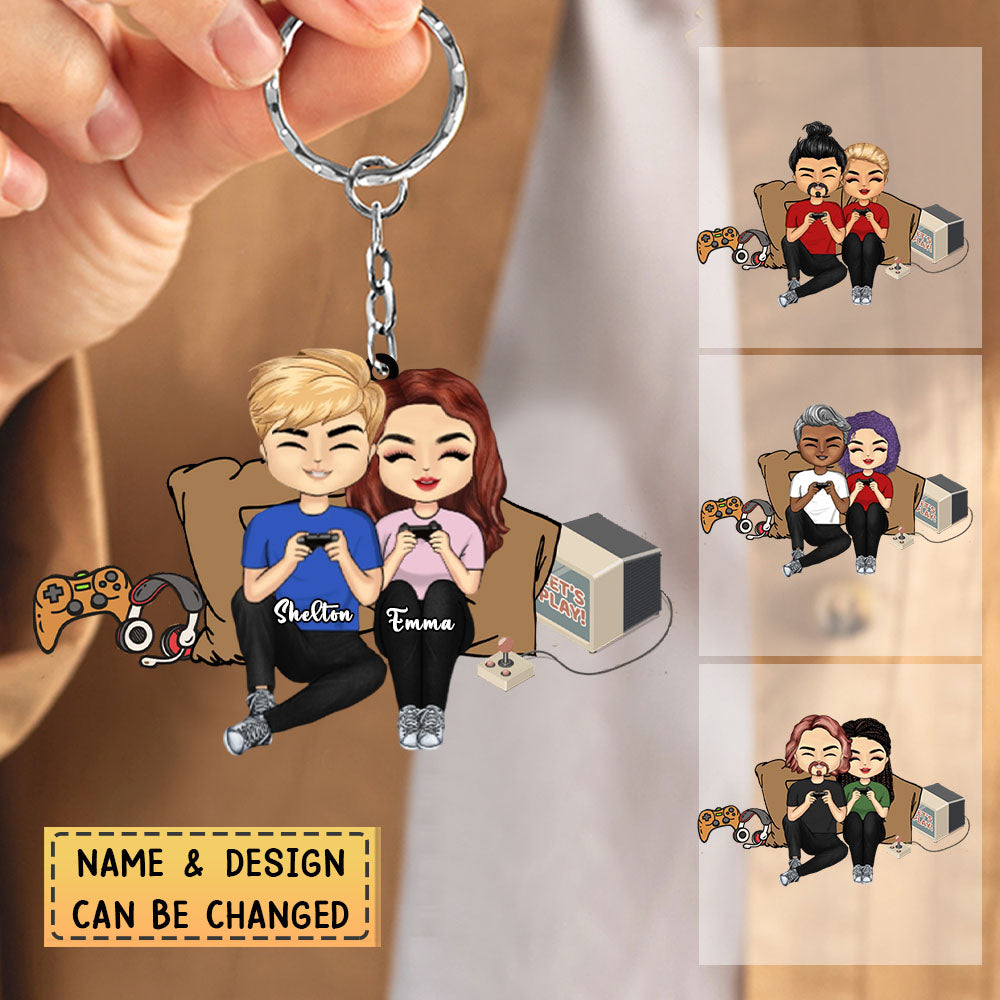 Personalized Gift For Couples-Level-Complete Keychain