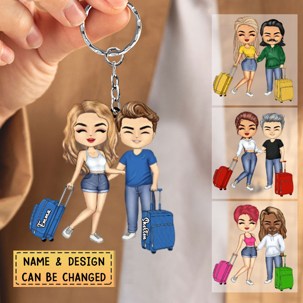 Personalized Gift For Couples-Traveling Coupl Keychain