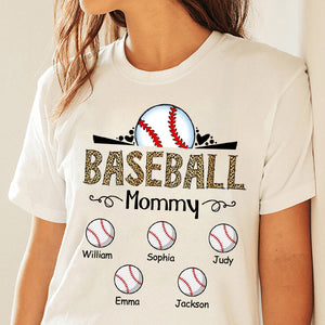 Personalized T-Shirt Baseball Mama Custom Name Apparel Gift For Mom