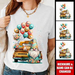 Personalized Cute Easter Grandma Balloon 100% Pure Cotton T-shirt