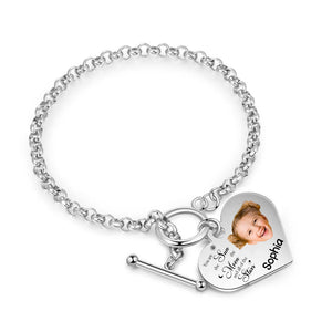 Personalized Engraved Heart Bracelet To me you are perfect - For Mom/Grandma