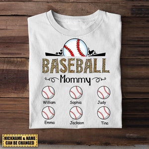 Personalized T-Shirt Baseball Mama Custom Name Apparel Gift For Mom