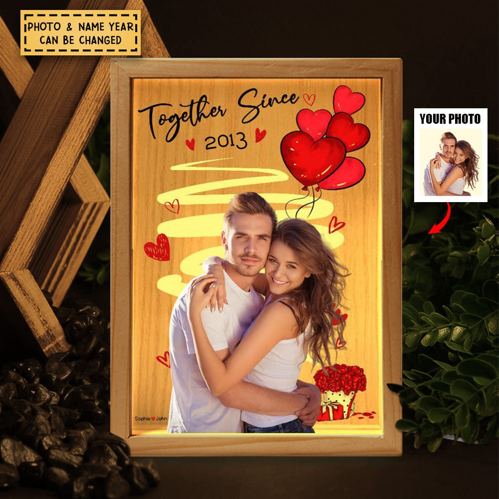 Together Since - Personalized Frame Light Box Gift For Couples