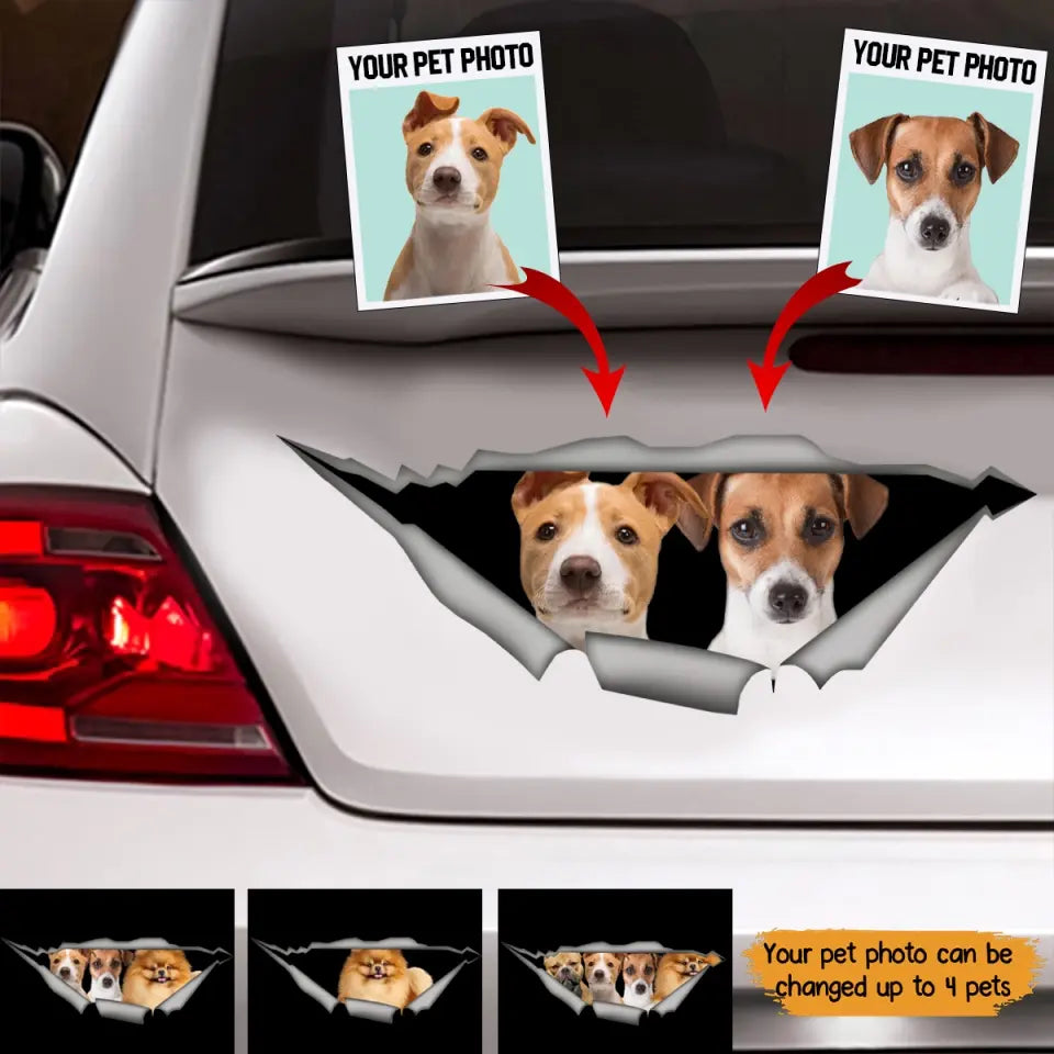 Personalized Dog Cat Lovers Car Crack Decal