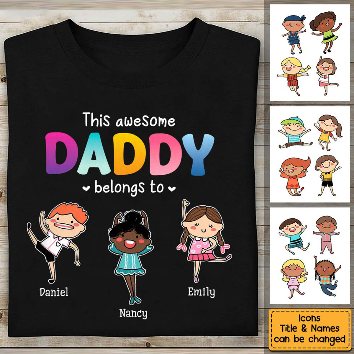 Personalized This Dad Belongs To, Gift for Dad T-Shirt