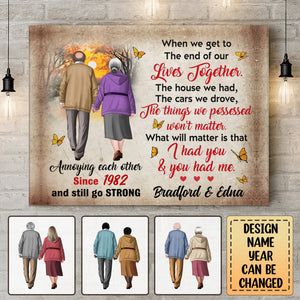 Personalized Annoying Each Other And Still Go Strong Couple Canvas Prints