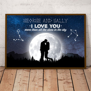 Couple Zodiac Personalized Canvas Gift For Couple