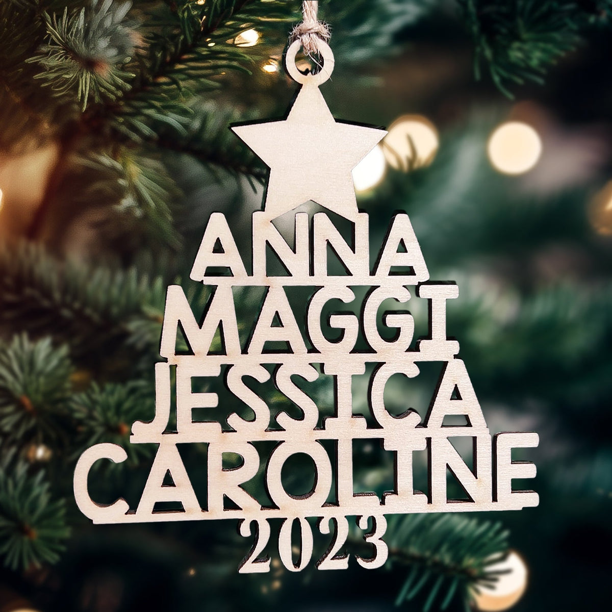 Family Christmas Tree - Family Personalized Custom Ornament