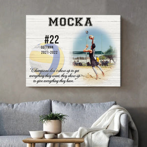 Personalized Canvas Prints For Volleyball Players Photo Gift for Daughter/Son