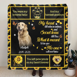 Personalized Memorial Fleece/ Quilt Blanket Memorial Gift Idea For Pet Owner